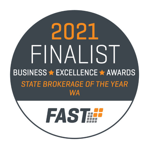 2021 Winner Fast awards for best State Brokerage WA